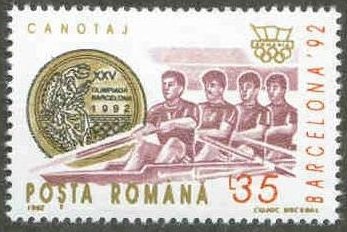 stamp rom 1992 dec. 30th og barcelona mi 4852 m4 rom gold medal winner 