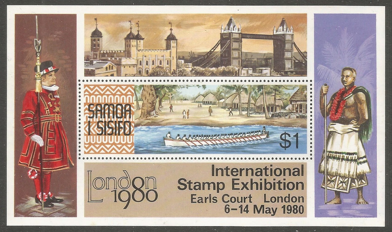 Stamp SAM 1980 May 6th SS stamp exhibition London 80 