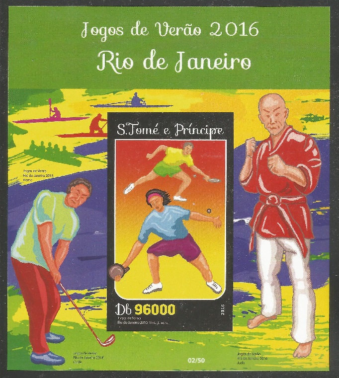 Stamp STP 2016 OG Rio de Janeiro SS imperforated 50 issued