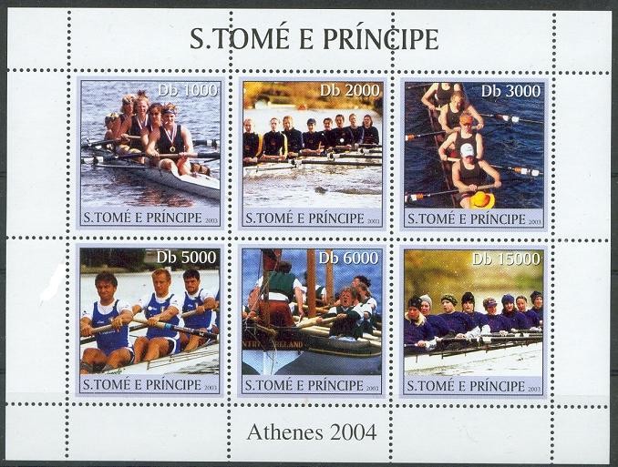 stamp stp 2003 apr. 1st og athens 2004 ms watersport mi 2174 79