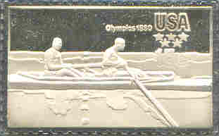 Stamp USA 1979 OG Moscow Mi 1400 pure Sterling silver 2 front