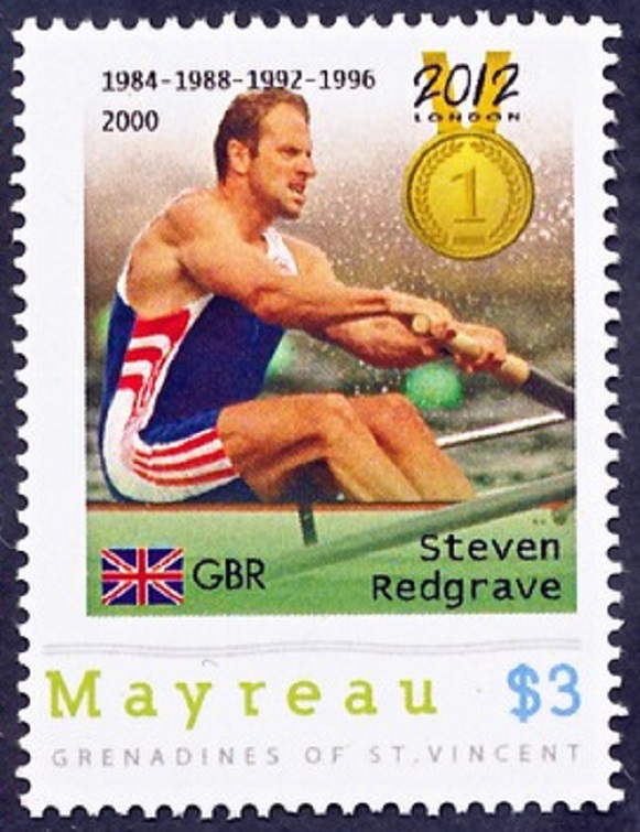Stamp VIN Mayreau Grenadines 2012 OG London Steven Redgrave GBR