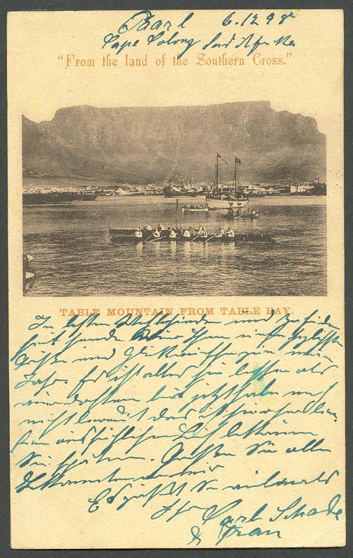 stationary ii rsa 1898 cape of good hope table mountain from table bay gig 6 front
