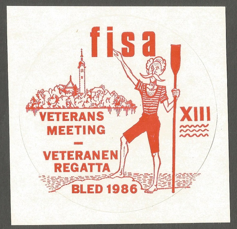 Sticker YUG 1986 Bled FISA Veterans Masters regatta
