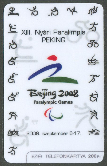 tc hun 2008 paralympic games beijing pictogram 200 issued