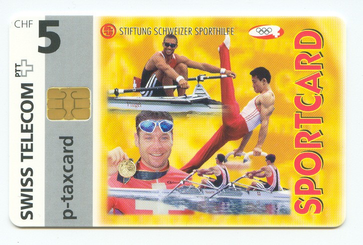 tc sui 1997 febr. schweizer sporthilfe sportcard no.74 fechter skiflieger ruderer 