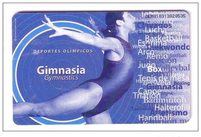 TC VEN 2004 BE040604 Olympic Games Gymnastics blue colour with insciption Remo