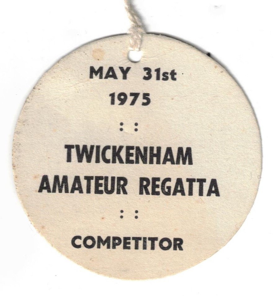 Ticket admission Twickenhead Regatta 1975