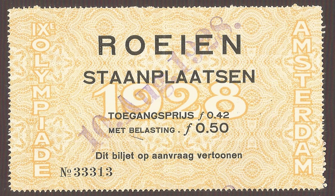 Ticket NED 1928 Aug. 10th OG Amsterdam day of finals