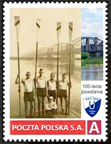 Stamp POL 2022 personalized KKS UNIA Tczew centenary