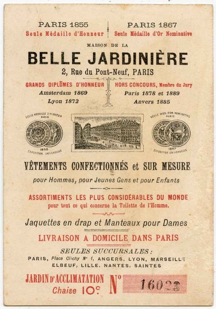 CC FRA Chromo MAISON DE LA BELLE JARDINÍÈRE reverse