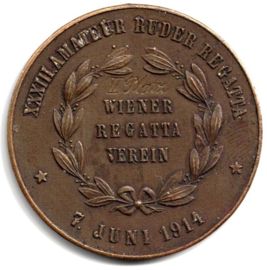 Medal AUT 1914 33rd Amateur Ruder Regatta Wiener Regatta Verein front