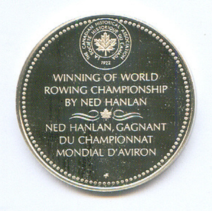 Medal CAN Ned Hanlan professional World Champion 1880 reverse