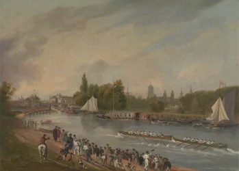 John Whessell A Boat Race on the River Isis Oxford 