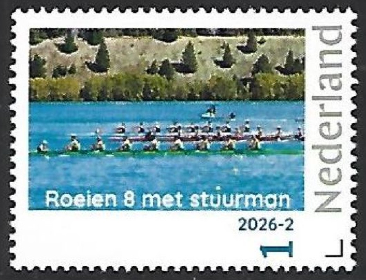 Stamp NED 2026 2 Roeien personalized issue three 8